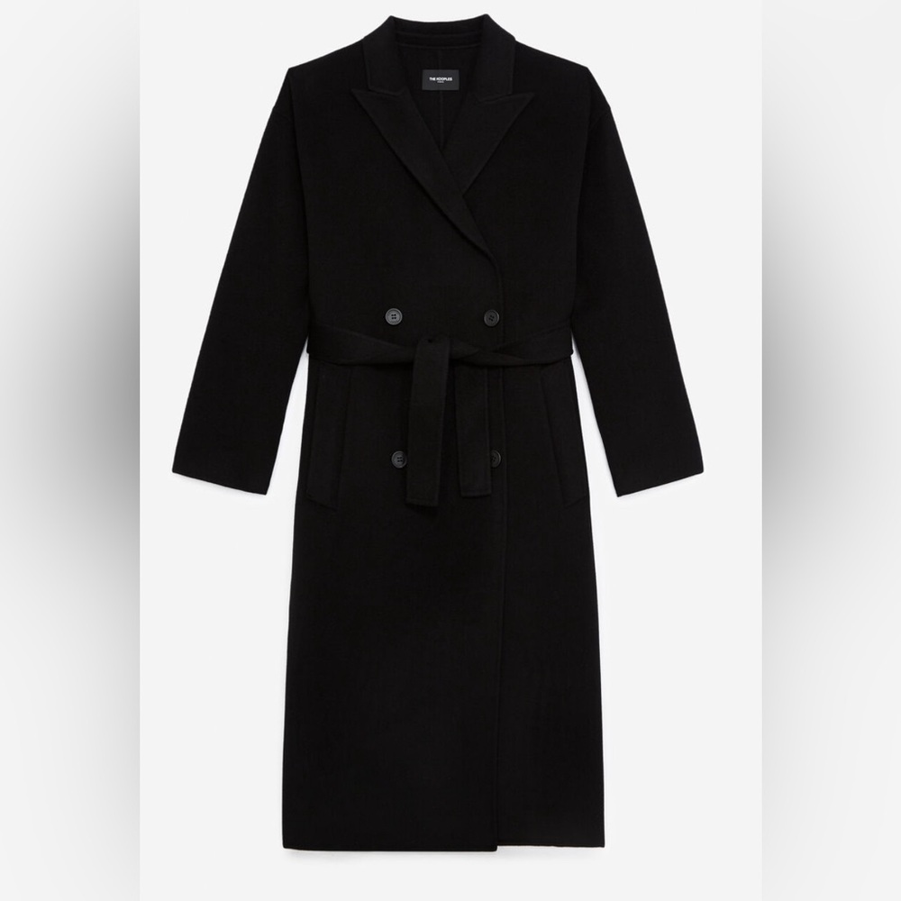 Like new Kooples double faced wool black coat